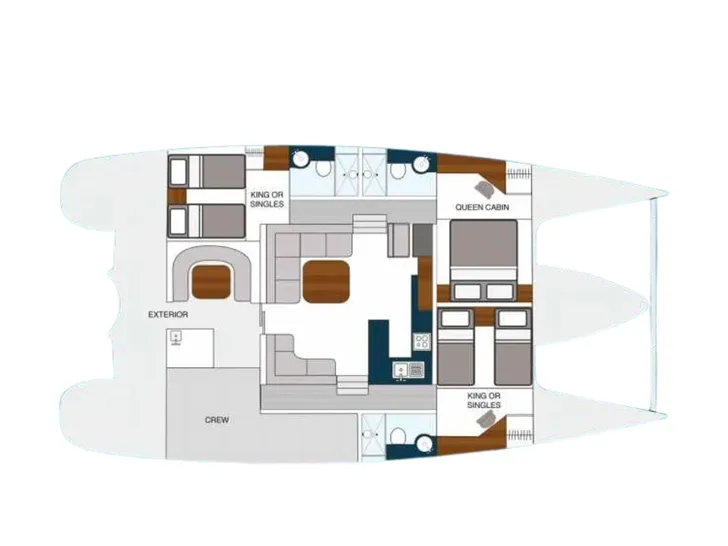 CURANTA CRIDHE Discovery 50 - cabin layout CURANTA CRIDHE Discovery 50 - cabin layout