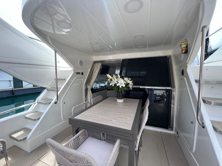 Conam 60 - aft deck dining area Conam 60 - aft deck dining area