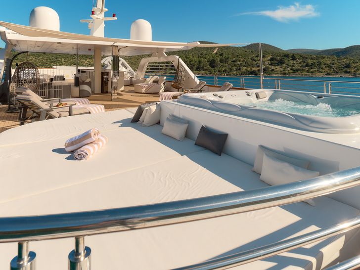 CRISTAL Custom 49m - sundeck wide view CRISTAL Custom 49m - sundeck wide view