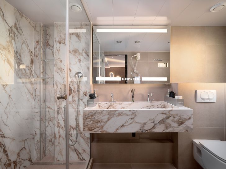 CRISTAL Custom 49m - master cabin bathroom CRISTAL Custom 49m - master cabin bathroom