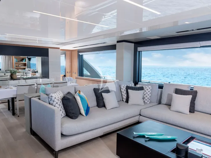 DARK HORSE Riva 100 Corsaro - main saloon DARK HORSE Riva 100 Corsaro - main saloon