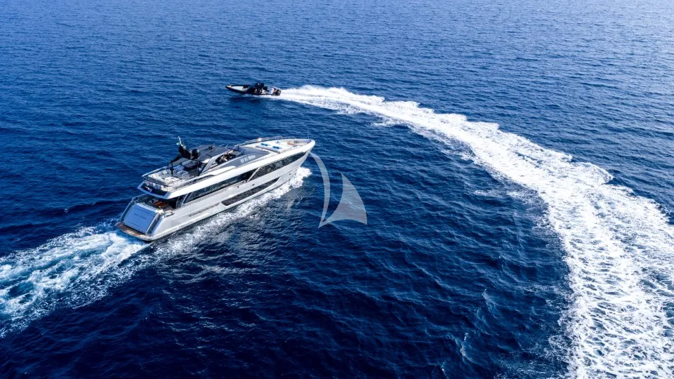 Charter Yacht DARK HORSE - Riva 100 Corsaro - 5 Cabins - Olbia - Porto Cervo - La Maddalena - Sardinia - Italy