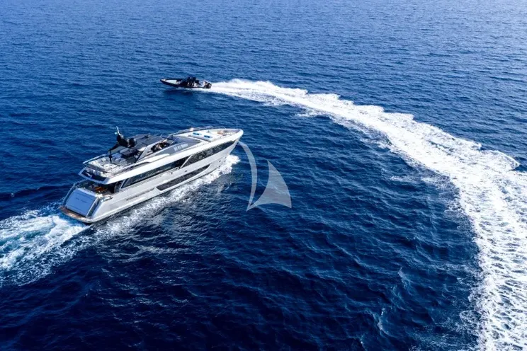 Charter Yacht DARK HORSE - Riva 100 Corsaro - 5 Cabins - Olbia - Porto Cervo - La Maddalena - Sardinia - Italy