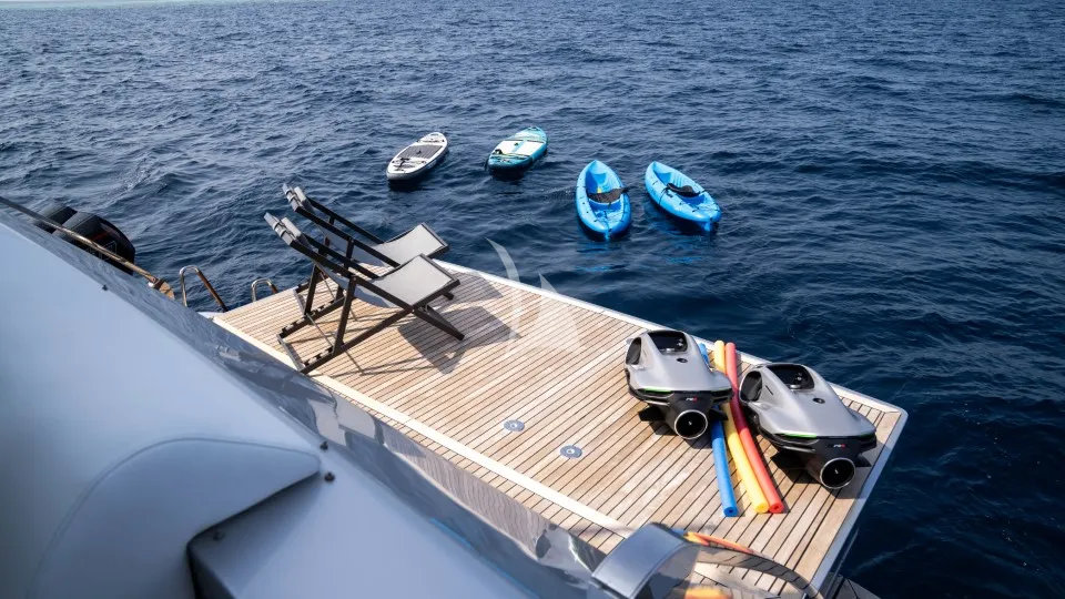 Charter Yacht DARK HORSE - Riva 100 Corsaro - 5 Cabins - Olbia - Porto Cervo - La Maddalena - Sardinia - Italy