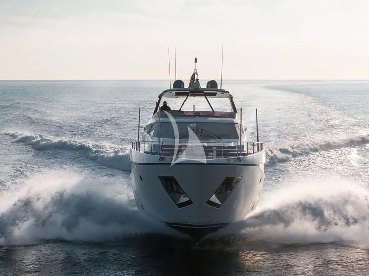DATE NIGHT Ferretti 920 - cruising bow view DATE NIGHT Ferretti 920 - cruising bow view