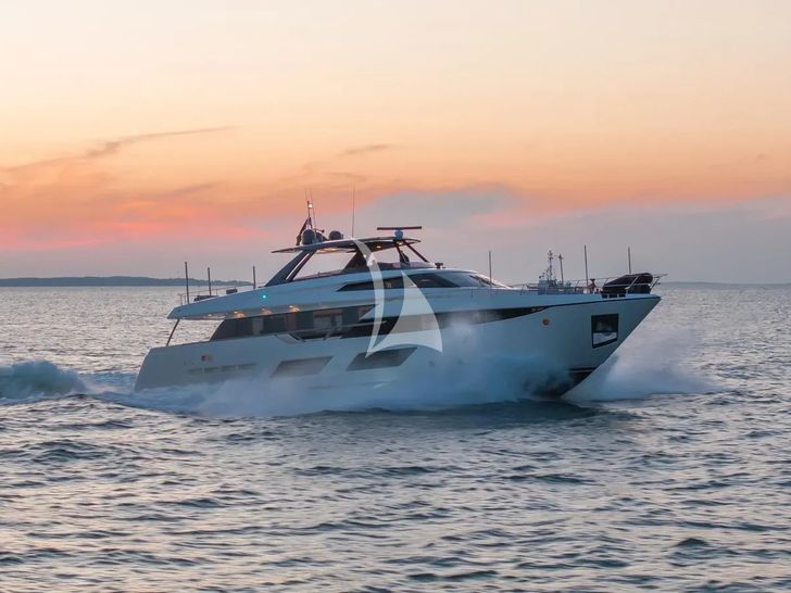 DATE NIGHT Ferretti 920 - cruising side profile DATE NIGHT Ferretti 920 - cruising side profile