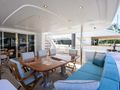 DETERMINATION Westport 112 - aft deck alfresco dining table DETERMINATION Westport 112 - aft deck alfresco dining table
