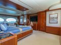 DIAM Gulf Graft Majesty 105 - master cabin bed and TV DIAM Gulf Graft Majesty 105 - master cabin bed and TV