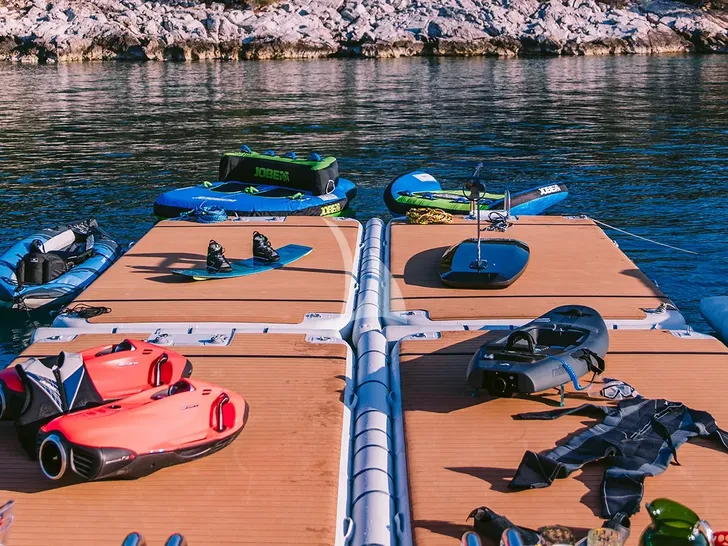 DILARA Benetti 59m - inflatable platform with the water toys DILARA Benetti 59m - inflatable platform with the water toys