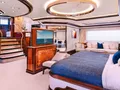 DILARA Benetti 59m - master cabin bed and TV DILARA Benetti 59m - master cabin bed and TV