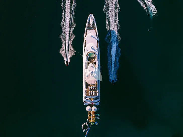 DILARA Benetti 59m - top aerial shot DILARA Benetti 59m - top aerial shot