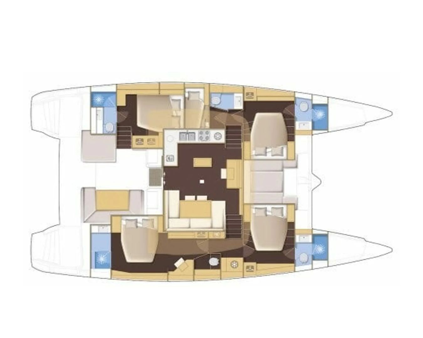 DISCOVERY Lagoon 52F - cabin layout