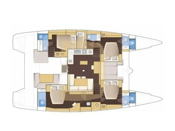 DISCOVERY Lagoon 52F - cabin layout DISCOVERY Lagoon 52F - cabin layout