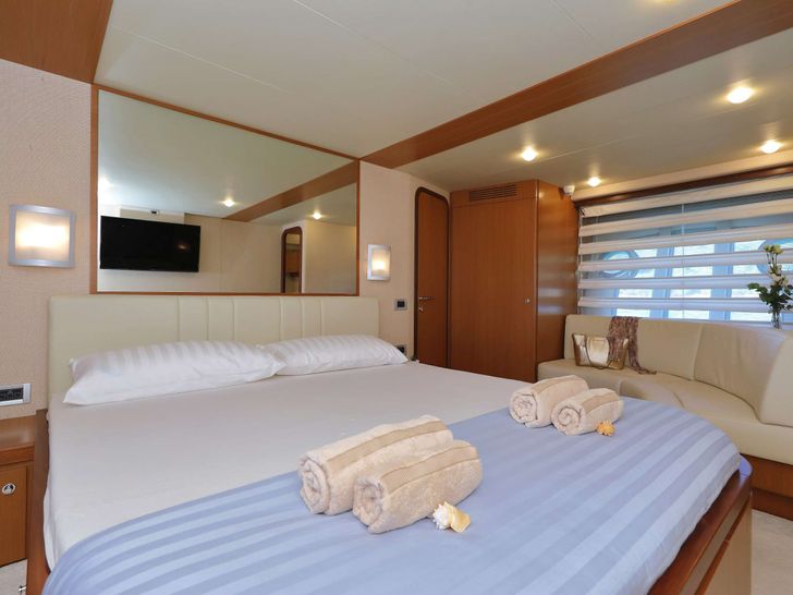 DOMINIQUE Ferretti 681 Crewed Motor Yacht Master Cabin