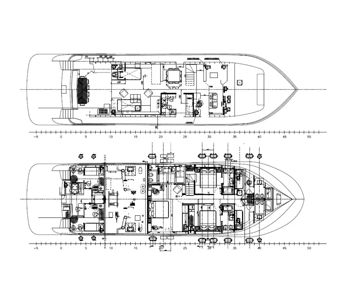 DON MICHELE C Boats 27m - main saloon and cabin layout