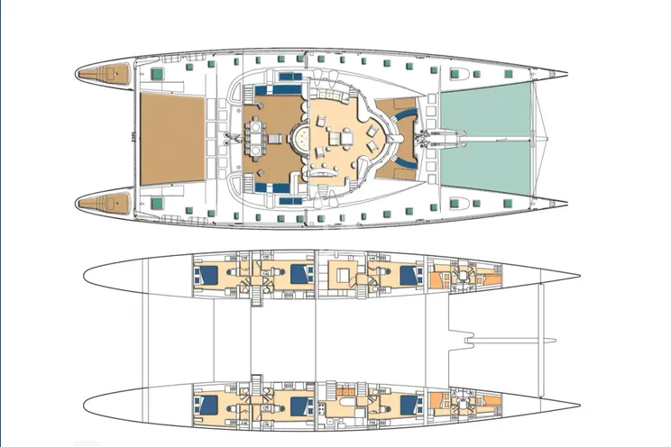 Layout for DOUCE FRANCE Alu Marine 42m - layout