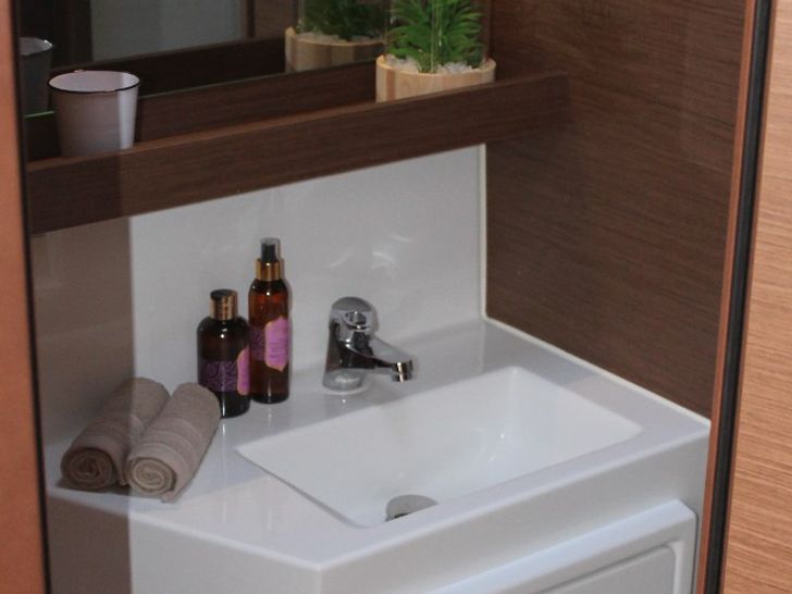 DOUBLE TROUBLE Lagoon 42 - cabin 1 bathroom DOUBLE TROUBLE Lagoon 42 - cabin 1 bathroom