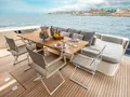 E3 Ferretti 850 aft alfresco dining area E3 Ferretti 850 aft alfresco dining area