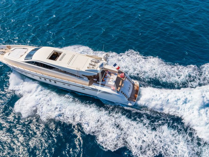 ECLAT Leopard 31 cruising aerial shot ECLAT Leopard 31 cruising aerial shot