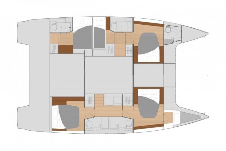 Layout for ECSTACY Fountain Pajot Saona 47 - layout