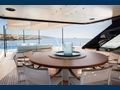 EH2 Benetti Motopanfilo 37M main aft deck alfresco dining area