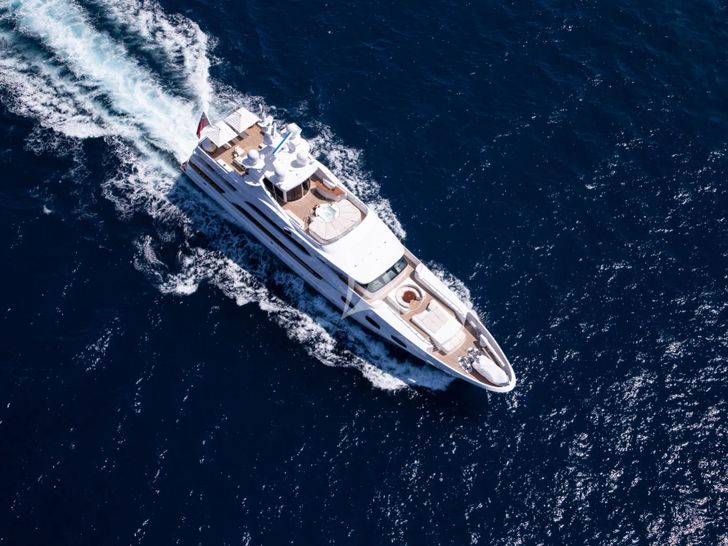 ELENI CBI Navi 50m - cruising aerial shot ELENI CBI Navi 50m - cruising aerial shot