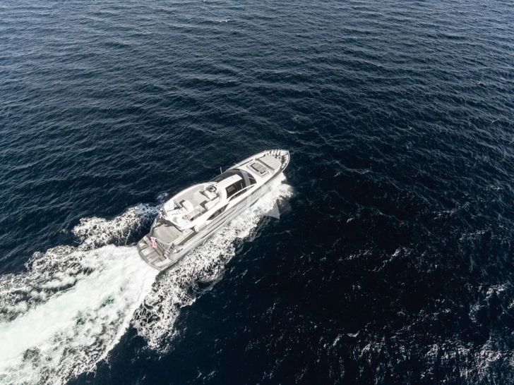 ELEVEN I Italcraft 90 top aerial shot cruising ELEVEN I Italcraft 90 top aerial shot cruising