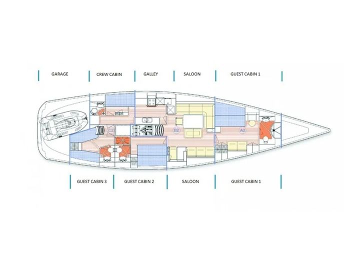 ELINE X-Yacht X65 - layout ELINE X-Yacht X65 - layout