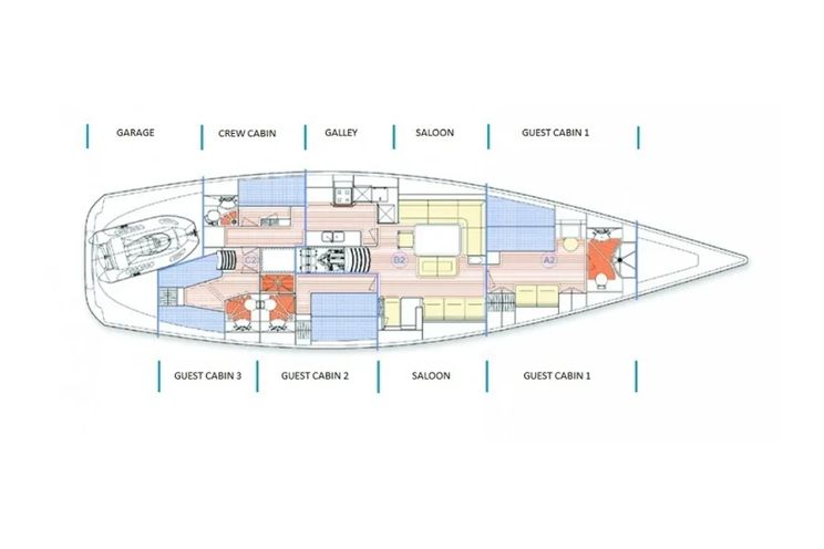 Charter Yacht ELINE - X-Yacht X65 - 3 Cabins - Split - Dubrovnik - Hvar - Croatia