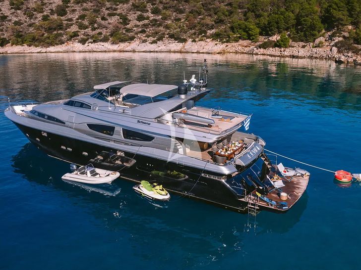 ELVI Posillipo Technema 95s - anchored with water toys ELVI Posillipo Technema 95s - anchored with water toys