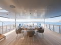 EMERALD Feadship 50m - main aft deck dining area EMERALD Feadship 50m - main aft deck dining area