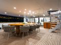 EMERALD Feadship 50m - main aft deck dining table EMERALD Feadship 50m - main aft deck dining table