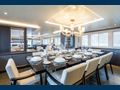 EMERALD Feadship 50m main dining set up