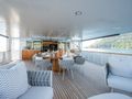 EMERALD Feadship 50m sky deck covered dining area