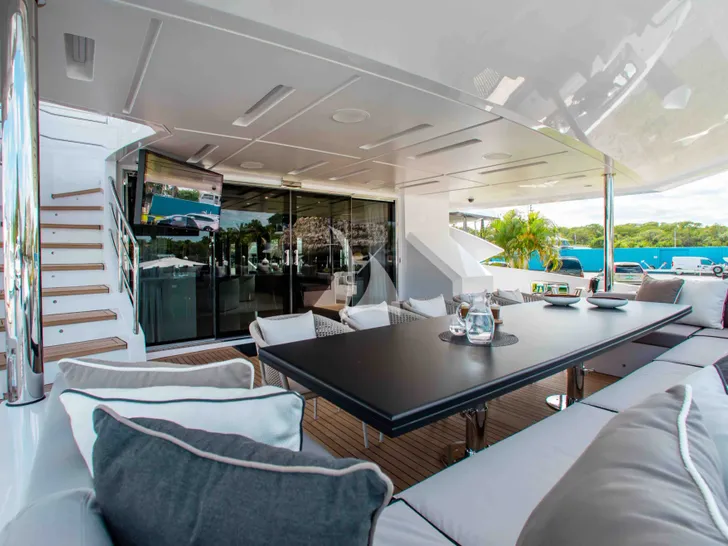 EMINA Benetti Fast 140 - main aft deck lounge EMINA Benetti Fast 140 - main aft deck lounge