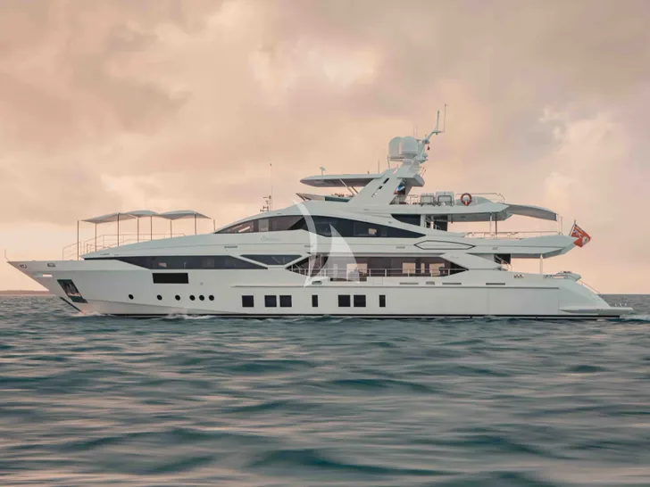 EMINA Benetti Fast 140 - side profile EMINA Benetti Fast 140 - side profile