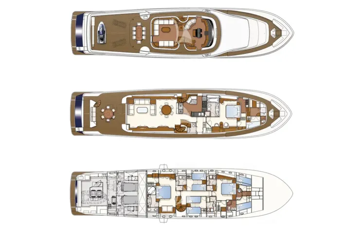 Layout for ENA Ferretti Custom Line Navetta 30 - layout