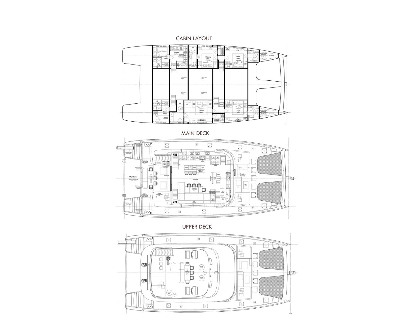 Layout for  ENDLESS HORIZON Sunreef 80 - layout