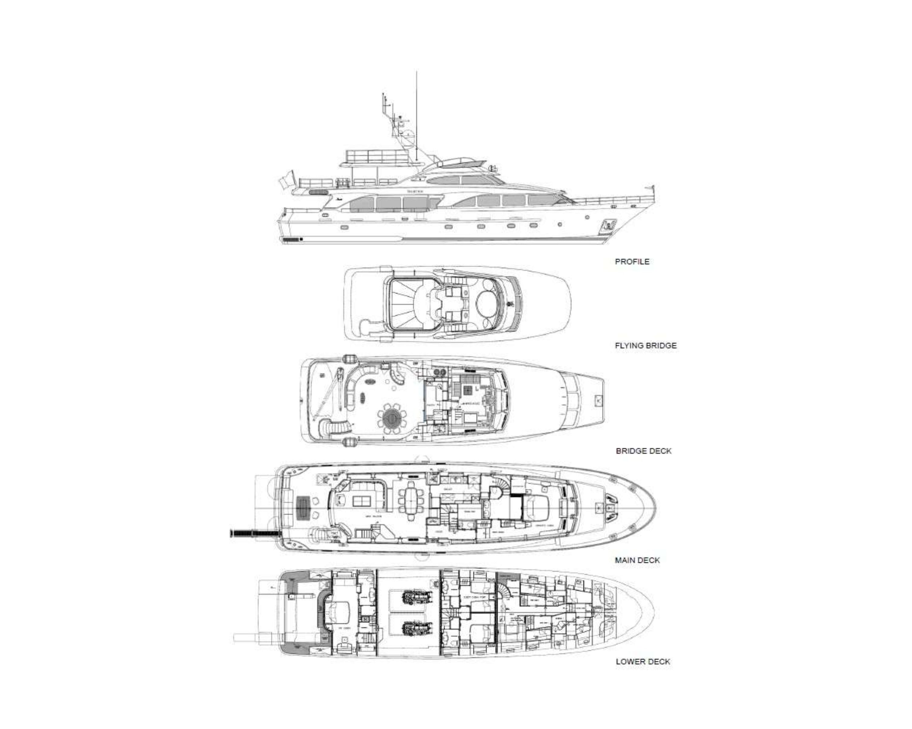 Layout for ENDLESS SUMMER Benetti Tradition 100 - layout