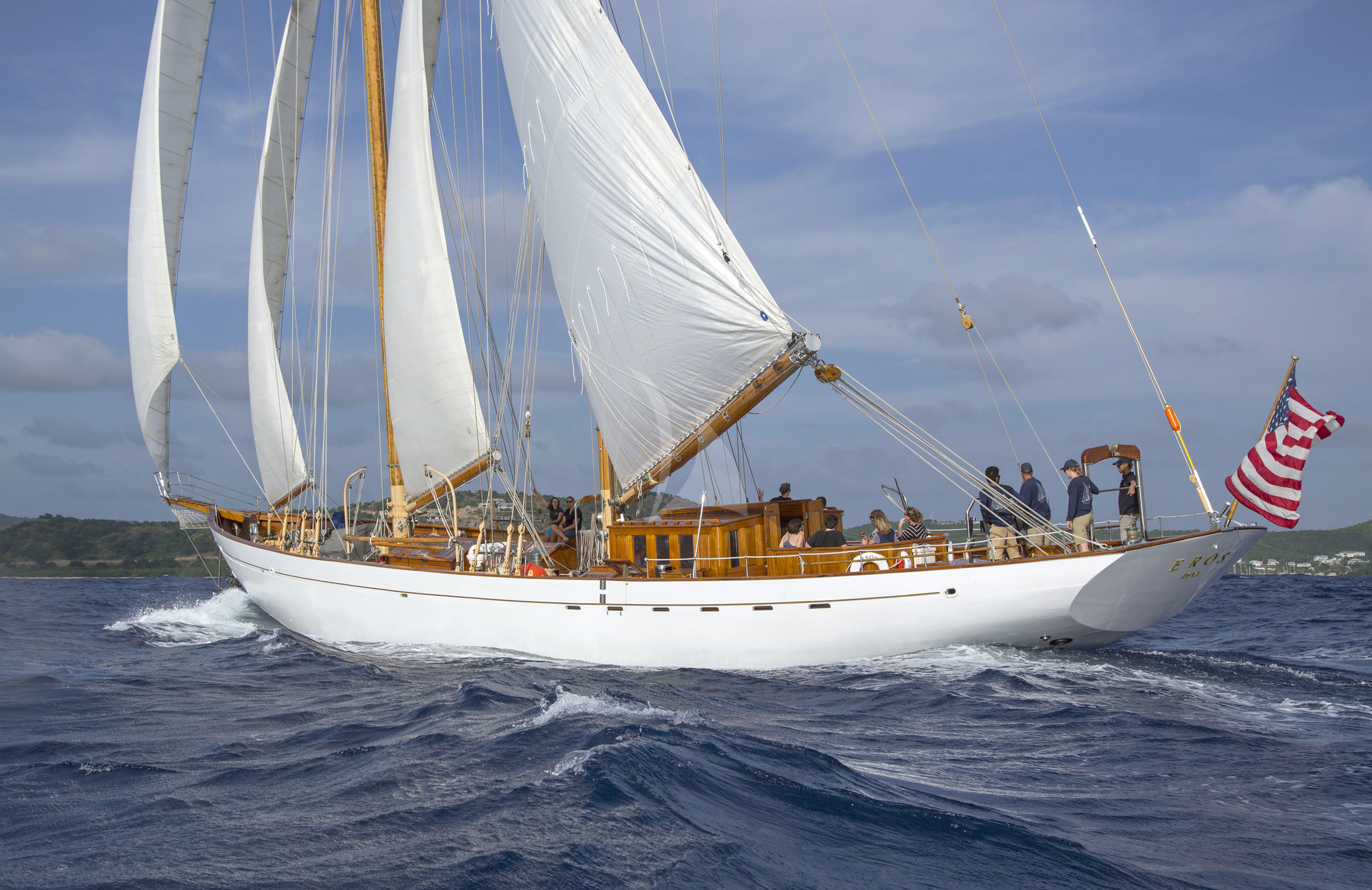 EROS - 35m Staystill Schooner - 4 Cabins - New England - Newport,RI - Caribbean - BVIs