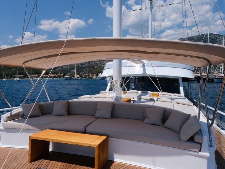 ESCAPE Gulet 27m covered lounging area ESCAPE Gulet 27m covered lounging area