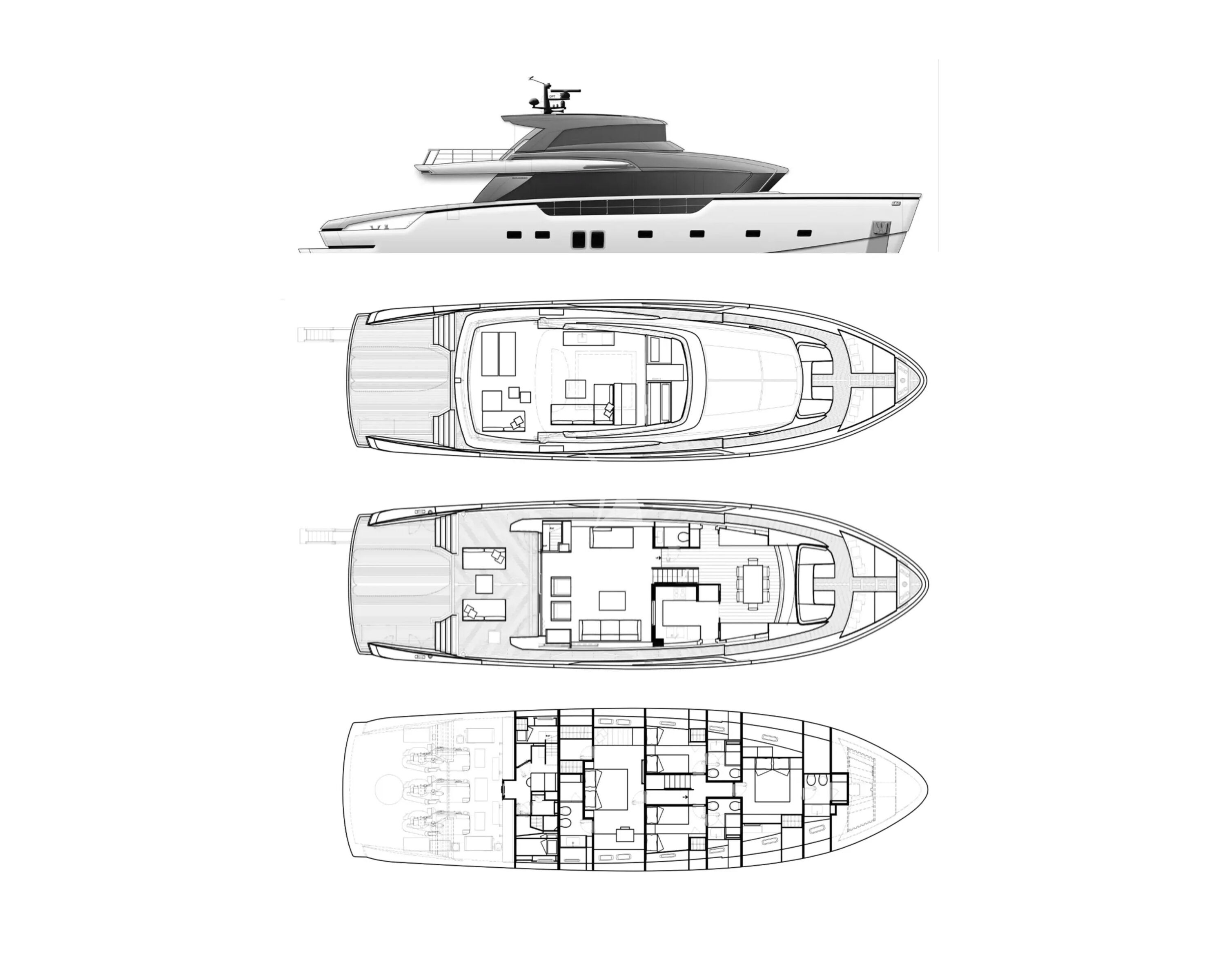 Layout for ESTIA Sanlorenzo SX88 - layout