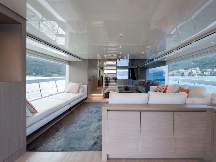 ESTIA Sanlorenzo SX88 - main saloon lounge ESTIA Sanlorenzo SX88 - main saloon lounge