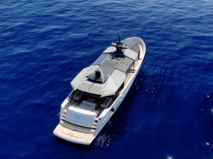 ETERNITY 44 Arcadia A85 - aerial aft shot ETERNITY 44 Arcadia A85 - aerial aft shot