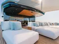 EVA4EVA Mangusta Oceano 44m - sky deck aft lounge and sunbathing area EVA4EVA Mangusta Oceano 44m - sky deck aft lounge and sunbathing area
