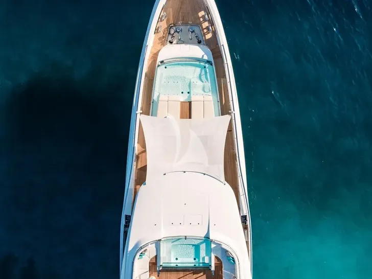 EVA4EVA Mangusta Oceano 44m - top foredeck shot EVA4EVA Mangusta Oceano 44m - top foredeck shot