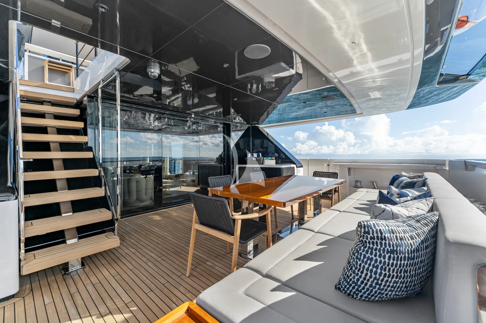EVEXIAS I Ferretti Custom Line 106 - aft deck