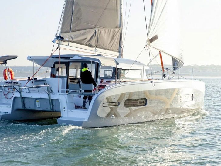 Excess 11 - cruising aft view Excess 11 - cruising aft view