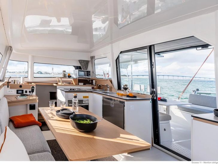 Excess 11 - saloon and galley Excess 11 - saloon and galley