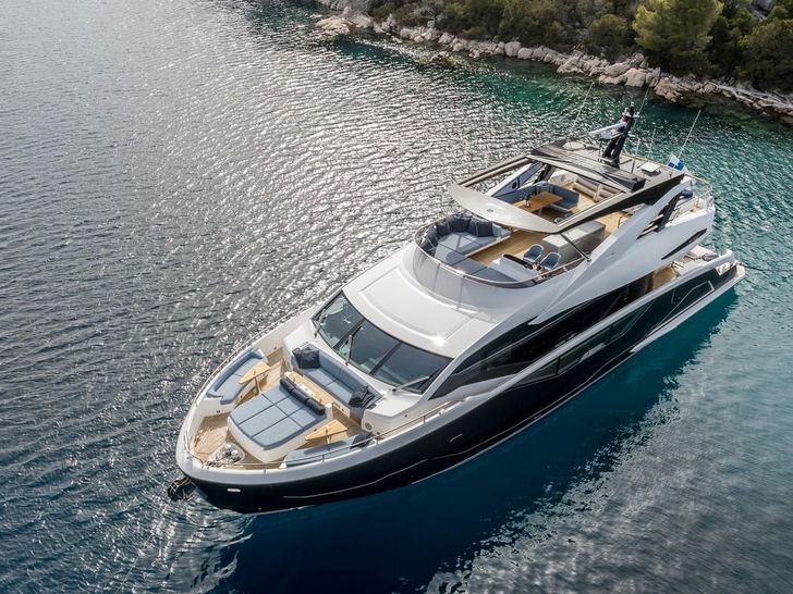 EXIT Sunseeker 90 Ocean - aerial shot EXIT Sunseeker 90 Ocean - aerial shot